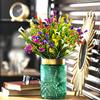 Processing Uv-Proof Green Plants 5 Heads Spring Grass Calla Lily Home Decoration Plastic Flower Pot Outdoor Simulated Flower