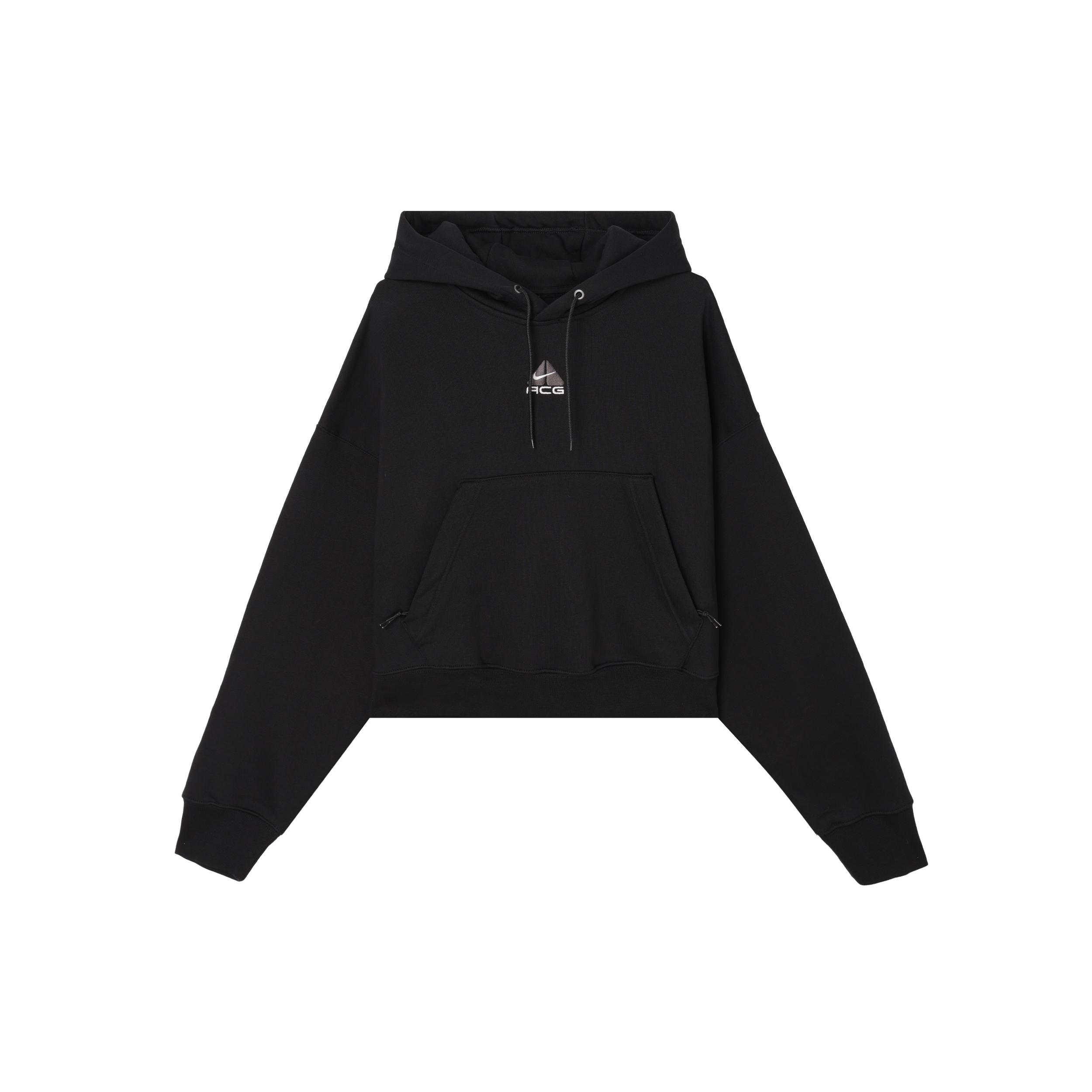 

New Nike ACG Women ss Therma FIT Fleece Hoodie Black DQ5808-045 L