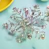 Broches de Copo de Nieve de Pedrería de Lujo de Moda Para Ropa de Mujer Abrigo Joyería Accesorios Regalos
