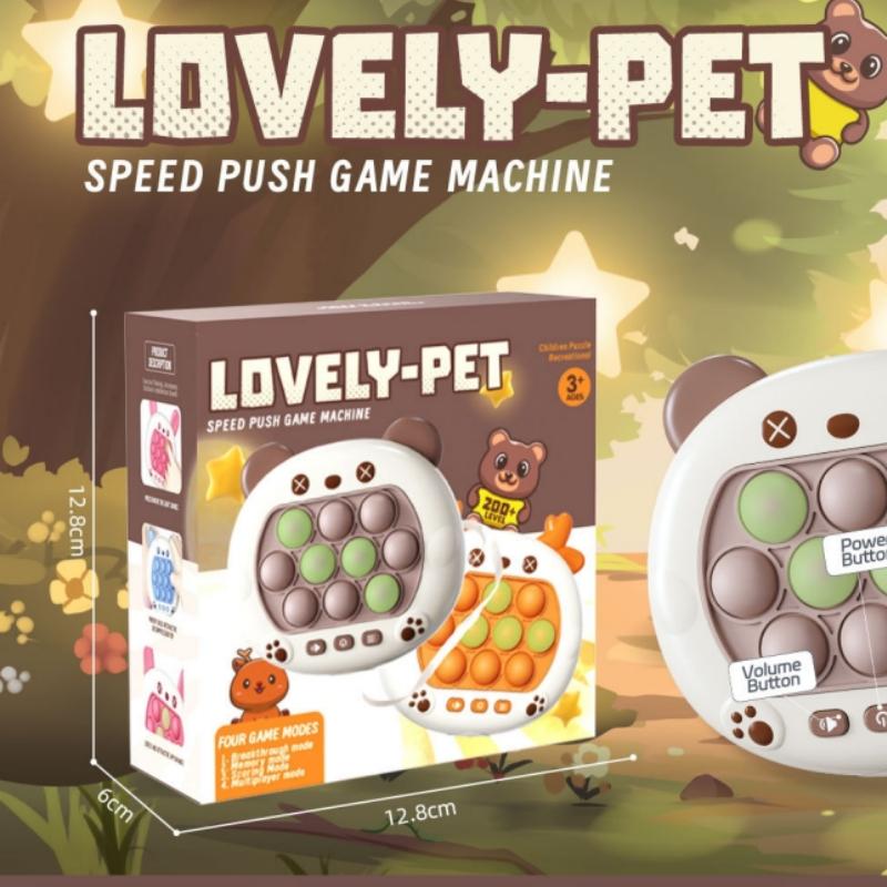 Pop Light Fidget Game Quick Push Bubble Game Uchwyt Zabawki Chłopcy i dziewczęta Zabawki antystresowe z automatem do gier LED Łagodzą zabawki stresowe