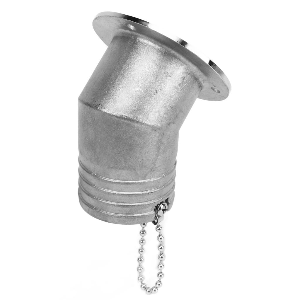 Boat Deck Filler Stainless Steel 45 Degree Small Flap 50mm Marine Yacht Tank Deck Fill for Water Fuel Injection