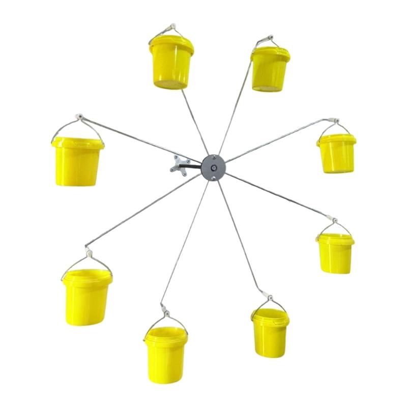 Ferris Wheel Style Bird Feeder with Rotating Feature Perfect for Backyard Bird Watching and Garden Decors