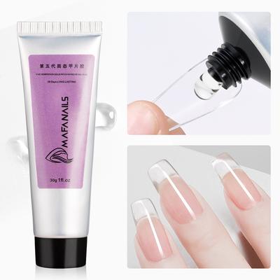 30g Solid Strong Nail Glue Gel For False Tips Extend For Rhinestone Jewelry Adhesive Gel Acrylic Fake Nail Tips Glue UV LED Cure