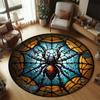 Dragonfly Stained Glass Carpet Mat Rug Home Decoration Living Room Bedroom Floor Decor Purple Style Non Slip Rugs