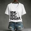 Women's Casual Letter Print Short Sleeve T-Shirt Top