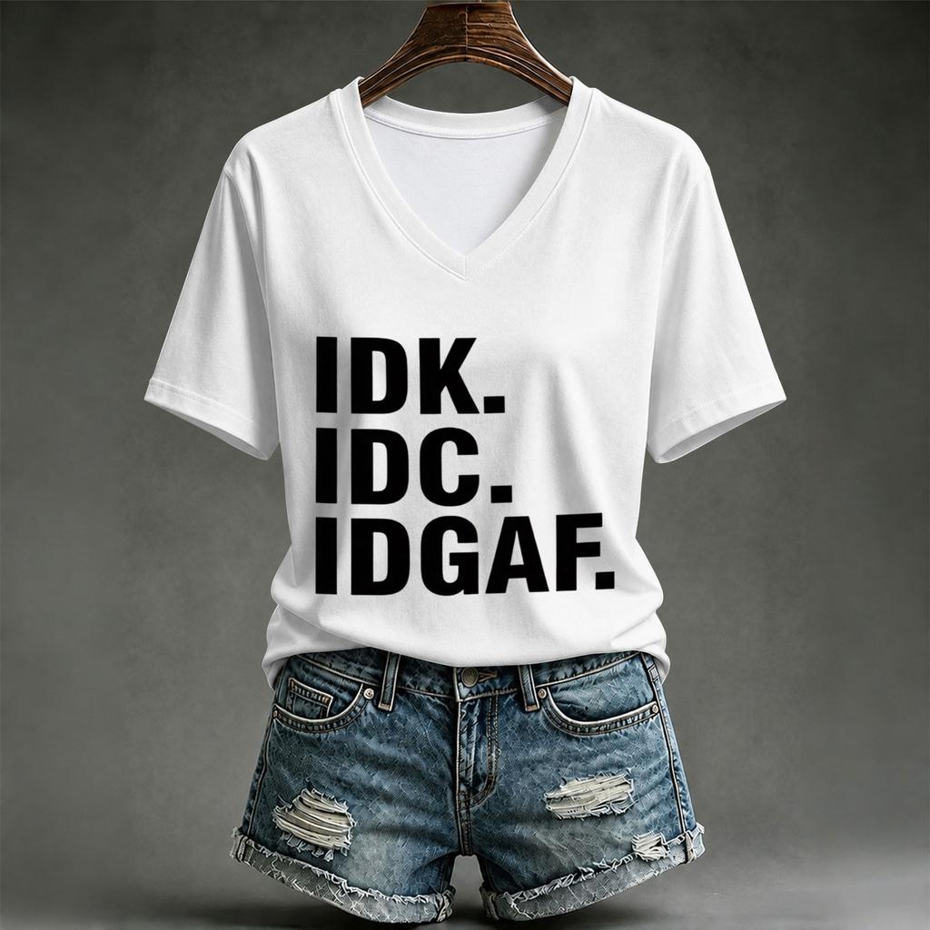 Women's Casual Letter Print Short Sleeve T-Shirt Top
