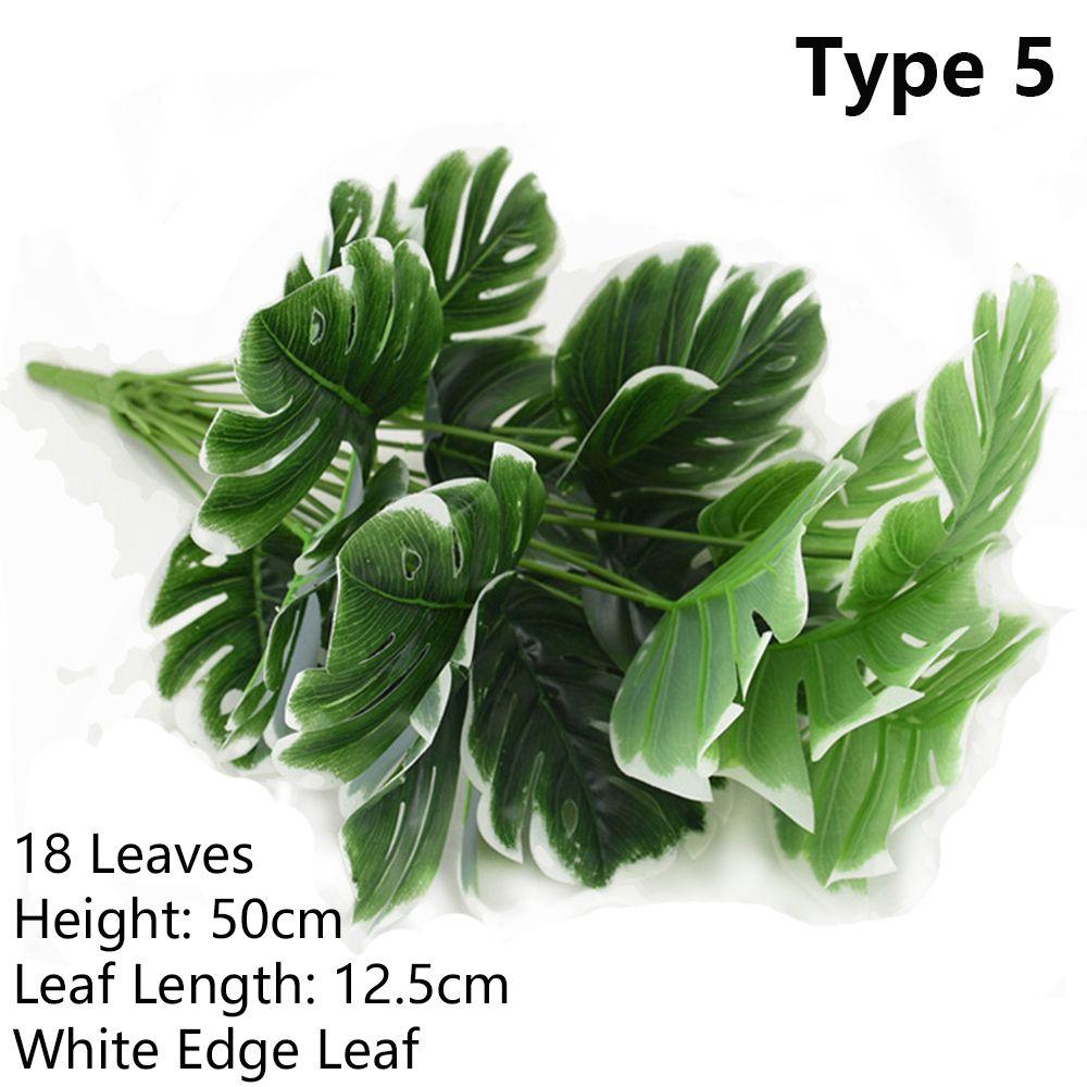 1 Bouquet Wedding Supply Home Decoration Landscape Simulation Grass Artificial Turtle Leaves Lifelike Palm Tropical Plants