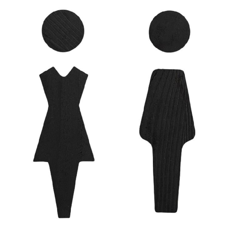 Wood Toilet Sign Men and Women Bathroom Signs Set Restroom Signage Bathroom Door Signs Washroom Signboard for Home Use