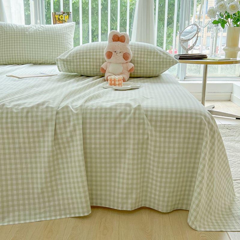 New Minimalist Striped Bed Sheet, Ins Cream Style Soft Bedding for Single Dormitory & Tatami Home Use