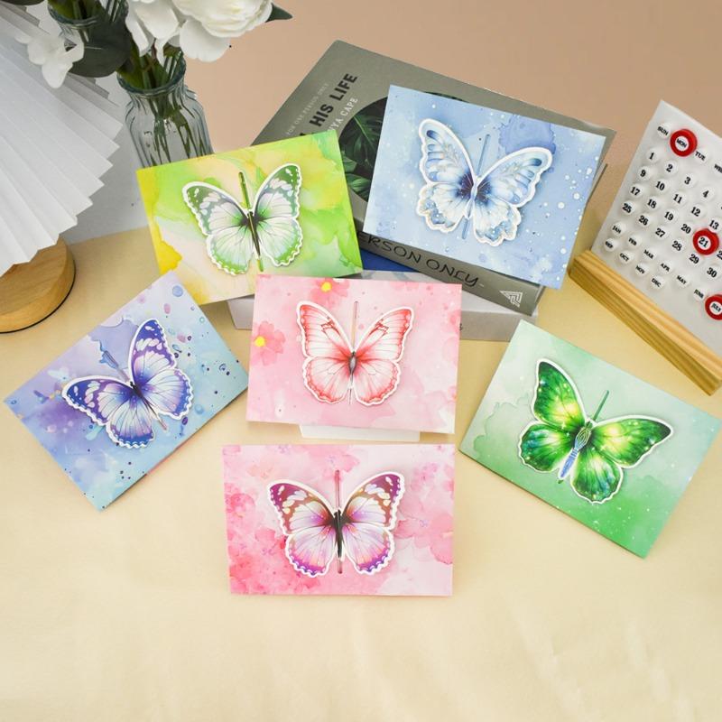 D Butterfly Greeting Card Handwritten Couple Thank You Card Premium Envelope Card