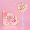 Portable Handheld Metal Mirror With Gilded Floral Butterfly Relief Design Retro Style Travel Makeup Women