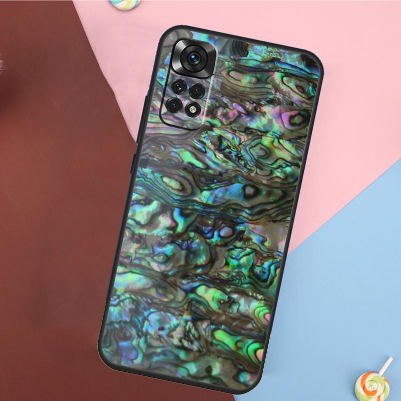 Abalone Sea Shell Texture Cover For Xiaomi Redmi Note 13 14 Pro 12 11 9 10 9S 10S 11S 12S Redmi 14C 10C 12C 13C Case