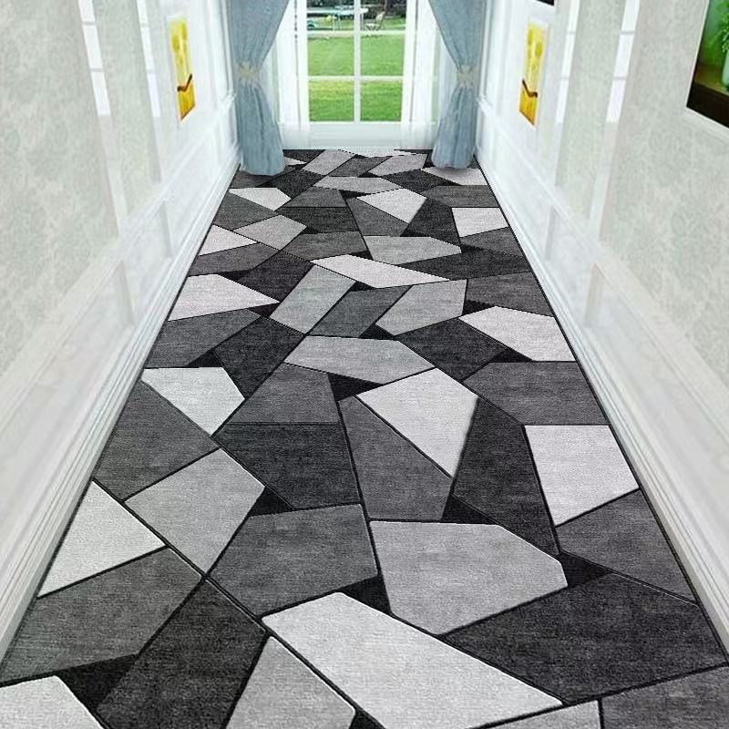 Light Luxury Diamond Shaped Pattern Lobby Carpets Rug Stairway Hallway Stairs Home Decor Corridor Aisle Runner Wedding Anti Slip