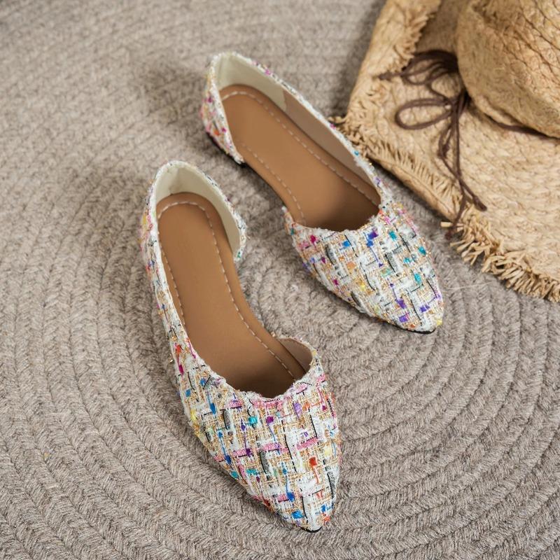 Classic Side-Cut Single Shoes, French-Style Temperament Pointed-Toe Flat Shoes