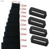 Black Silicone Watch Bands 12-30mm Rubber Strap Loop Ring Holder Accessories 4Pcs for Apple Samsung Watches