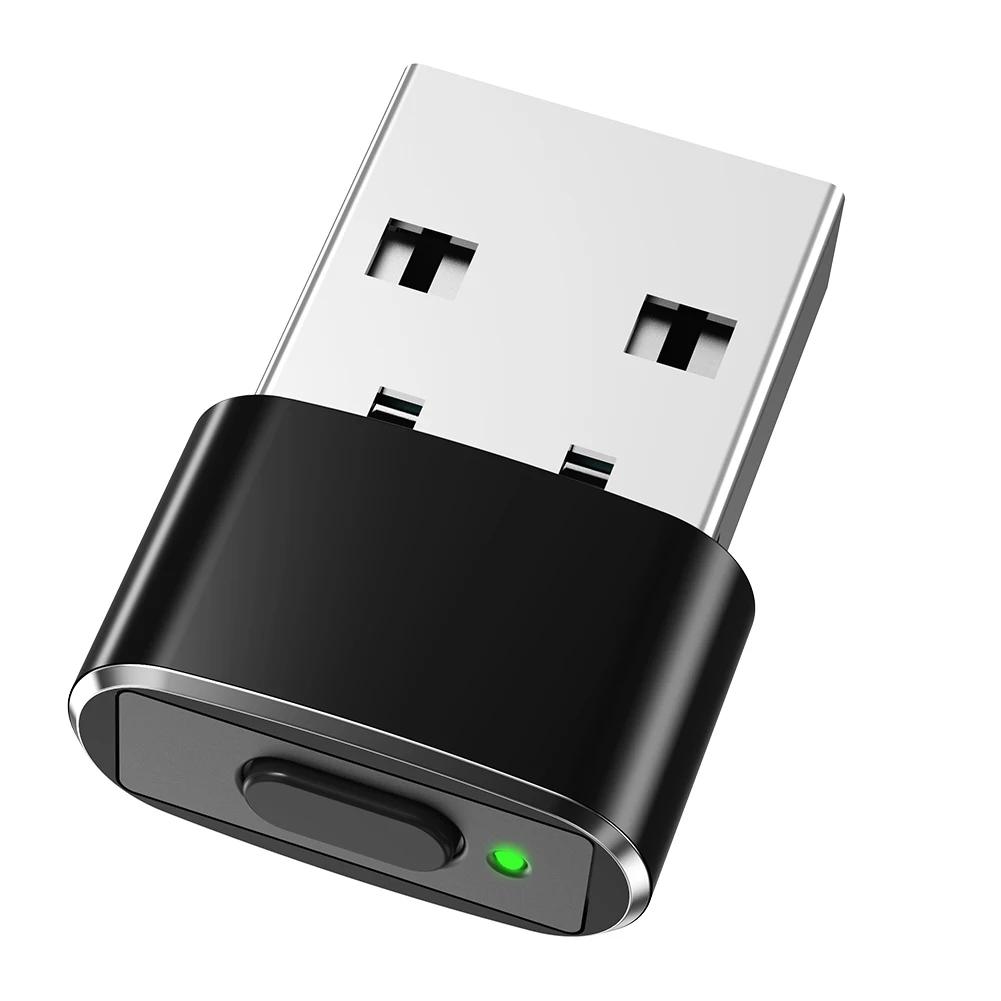 Mouse Jiggler Undetectable Automatic Mover USB/Type-C Port Shaker Wiggler Plug and Play Keeps Awake With ON/OFF Switch For PC