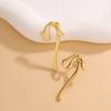 Popular in Europe and the United States, earrings 11k gold-plated non-fading stainless steel studs, high-end bow earrings