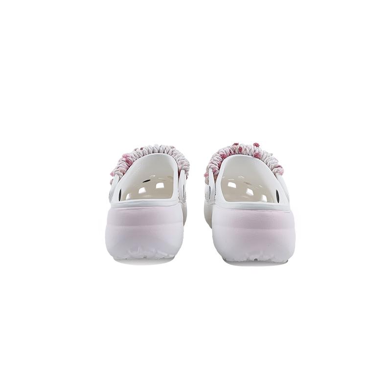 Crocs Classic Platform Clog EVA Sweet Dog Shadow Classic Cloud Dopamine Girly Cute Gradient Hand-Painted Hole Shoes Women's White
