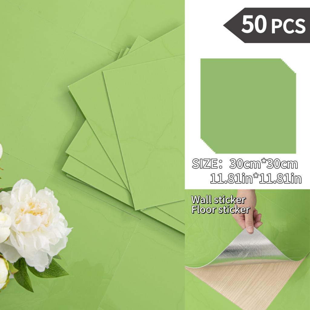 NINETAI Peel And Stick Floor Tile, 50pcs Vinyl Plank Wood Grain Look 11.81in*11.81in/48 Sq.Ft, Kitchen Mats For Floor