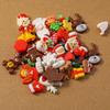 10pcs Resin Christmas Snowman Elk Santa Claus Flatback Cabochon Scrapbook for Jewelry Making DIY Hairpin Accessories Supplies