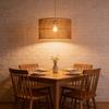 JOYINLED Retro Rattan Pendant Lamp Vintage Vine Pendant Light for Dining Room Bedroom Kitchen Japanese Style Handmade Chandelier