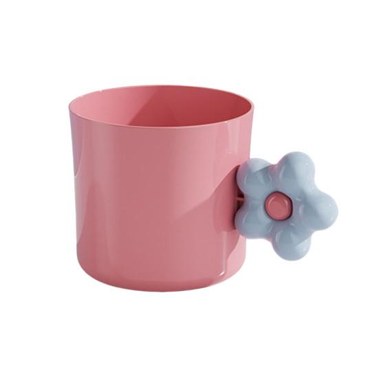 Flower Toothbrush Holder for Kids, Cute Rinse Cup with Handle, Toddler Bathroom Toothbrush Cup for Bedroom