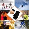 1 Pair Winter Gloves Double-layer Thickened Plush Jacquard Knitted Five Fingers Unisex Anti-slip Cold Weather Driving Golfing Skiing Skating Gloves