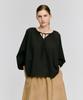 DEPOUND Neck String Check Ribbon Blouse [Brown Check]