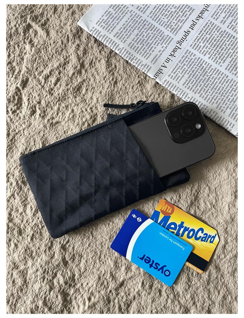 Minimalistisk Handväska RFID Stöldskyddad Kort Hållare X-Pac Vattentät Slitstark Nylon Herr Utomhus Resa Sport Plånbok med Klätterspänne