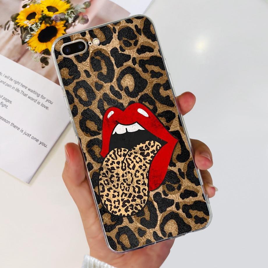 Per iPhone 7 8 7Plus 8 Plus Custodia per Telefono iPhone SE 2020 Cover Posteriore Morbido TPU Silicone Trasparente Paraurti Fiore Farfalla Coque Borsa