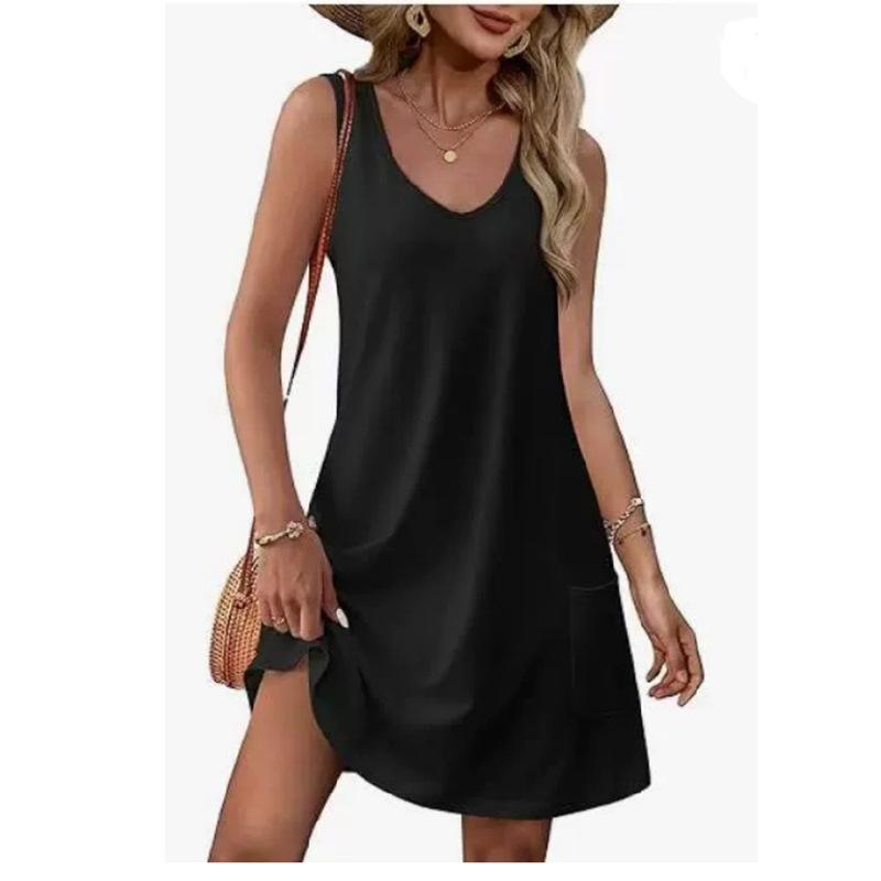 Spring and summer new models for hot-selling ins wind sleeveless printed suspender dress