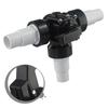 A27F-Replacement Swimming Pool Valve 1.5 Inch 3 Way Hose Diverter PVC+ Metal Pipe Connection Clean Connectors Control