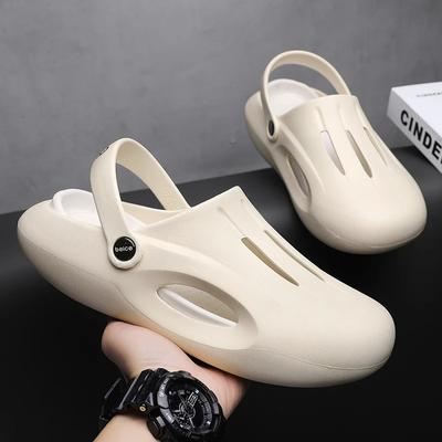 Mode Shevalues Sommer Clogs Hausschuhe Herren Mode Strand Lochschuhe Lässig Indoor Haus Sandalen Atmungsaktiv Rutschfest Badezimmer Pantoletten