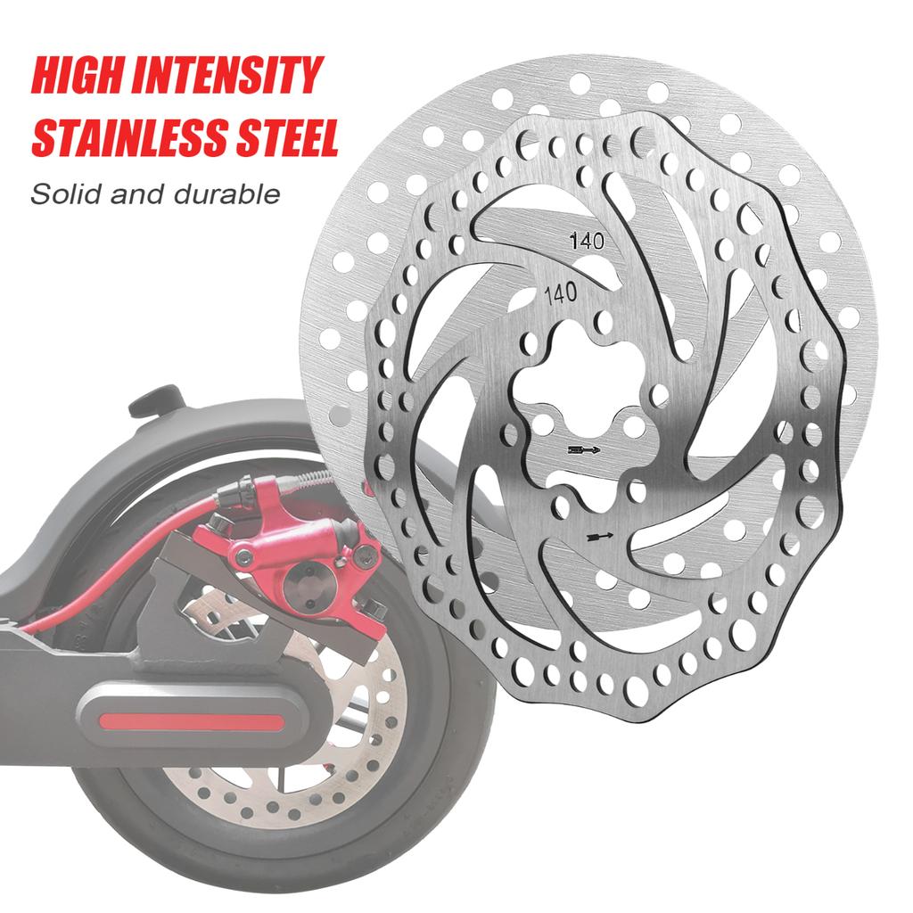 140mm Electric Scooter Disc Brake Rotor Stainless Steel Electric Scooter Disc Brake Pad with 6 Bolts Flower Disc Brake Disc