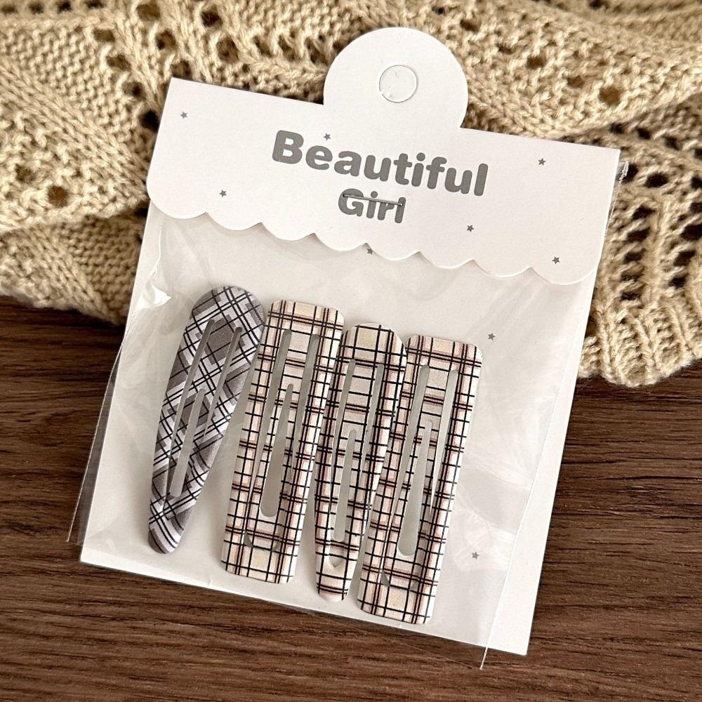 

4-Pack Candy Cream Color Children s Hair Clips Square Girls Hair Accessories Clips Baby Bangs Water Drop Clips Hairpins