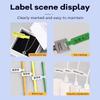 65Pcs/Roll Self Adhesive Cable Laber Paper Waterproof Smart Identification Fiber Tag Portable D110 Thermal Cable Sticker