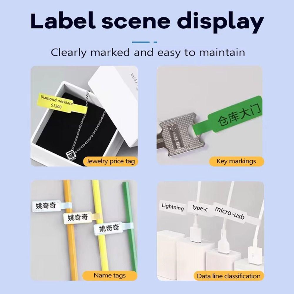 65Pcs/Roll Mini Cable Laber Paper Self Adhesive Thermal Cable Sticker  For Niimbot D101/D11/H1