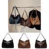 Chic Retro Large Tote Bag For Women In Black Brown Or Coffee Stylish Versatile Design For Fall And Winter