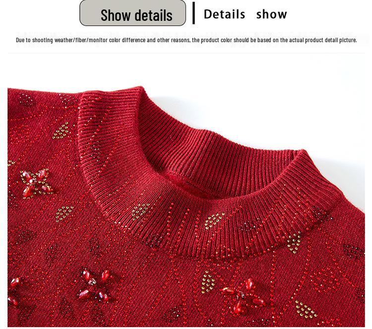 Women's Plus Velvet Thick Knit Sweater - Warm & Stylish Base Layer for Autumn/Winter