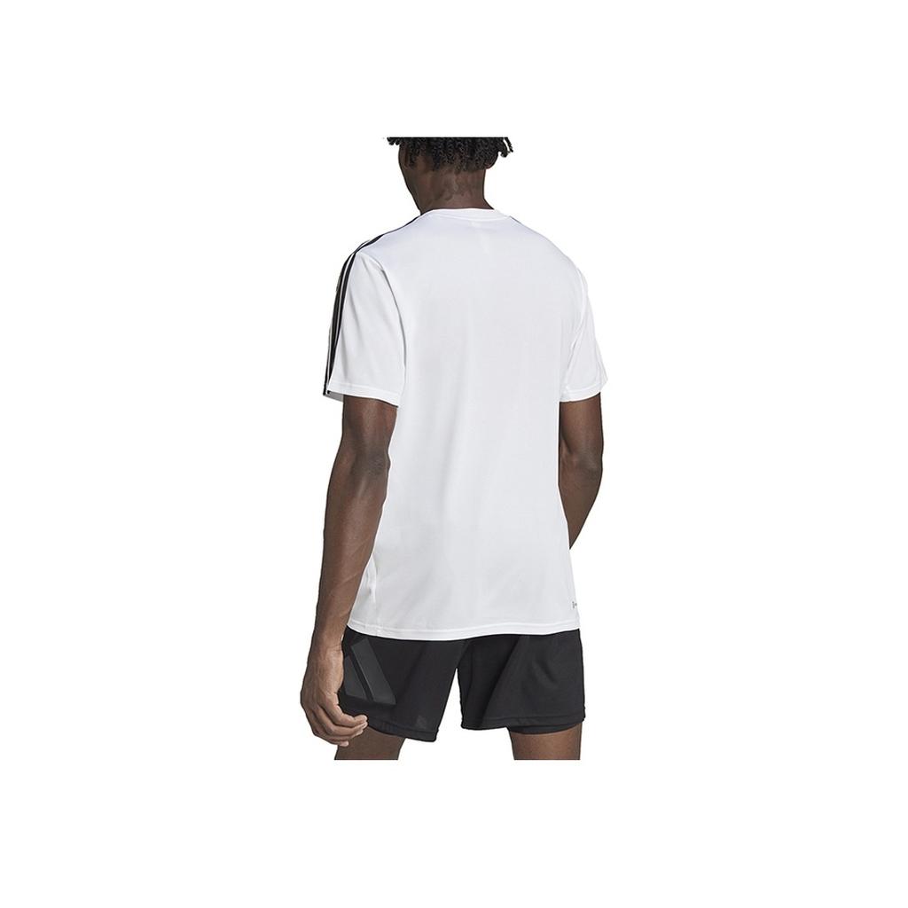 Adidas Three-Stripe Colorblock Crew Neck T-Shirt Men Tops White IB8151