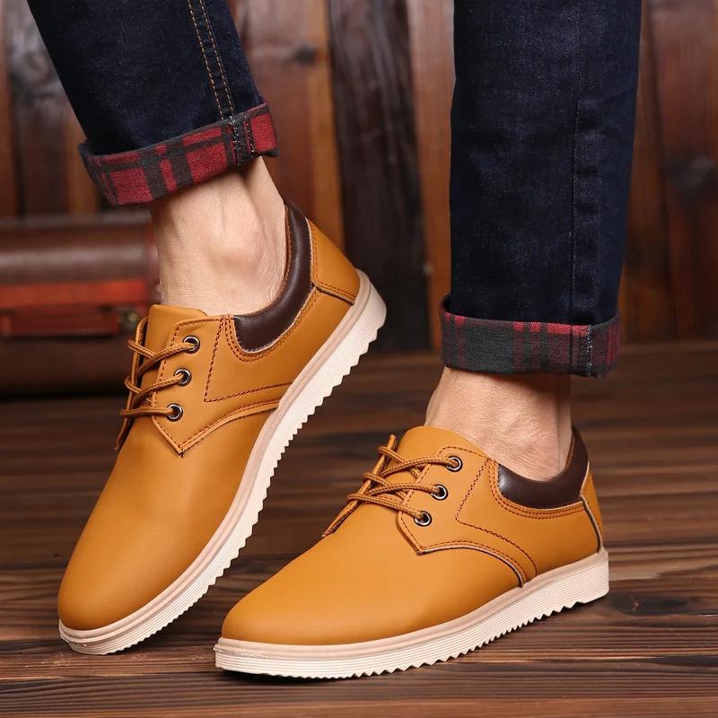 Fashion Men Leather Casual Shoes Male 2025 Summer Comfortable Flat Shoes for Men Trendy Sneaker Male Oxfords Shoes Zapatos Para Hombre