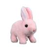 Interactive White Plush Rabbit Toy: Walks, Cries, and Moves Ears