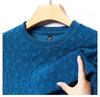 Men's Casual Round Neck Knit Sweater - Long Sleeve, Solid Color, Spring/Autumn Pullover Hoodie