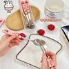 1set Korean Style Cute Strawberry Chopsticks Spoon Fork Cutlery Set with Box Portable Stainless Steel Tableware Kitchen Utensils