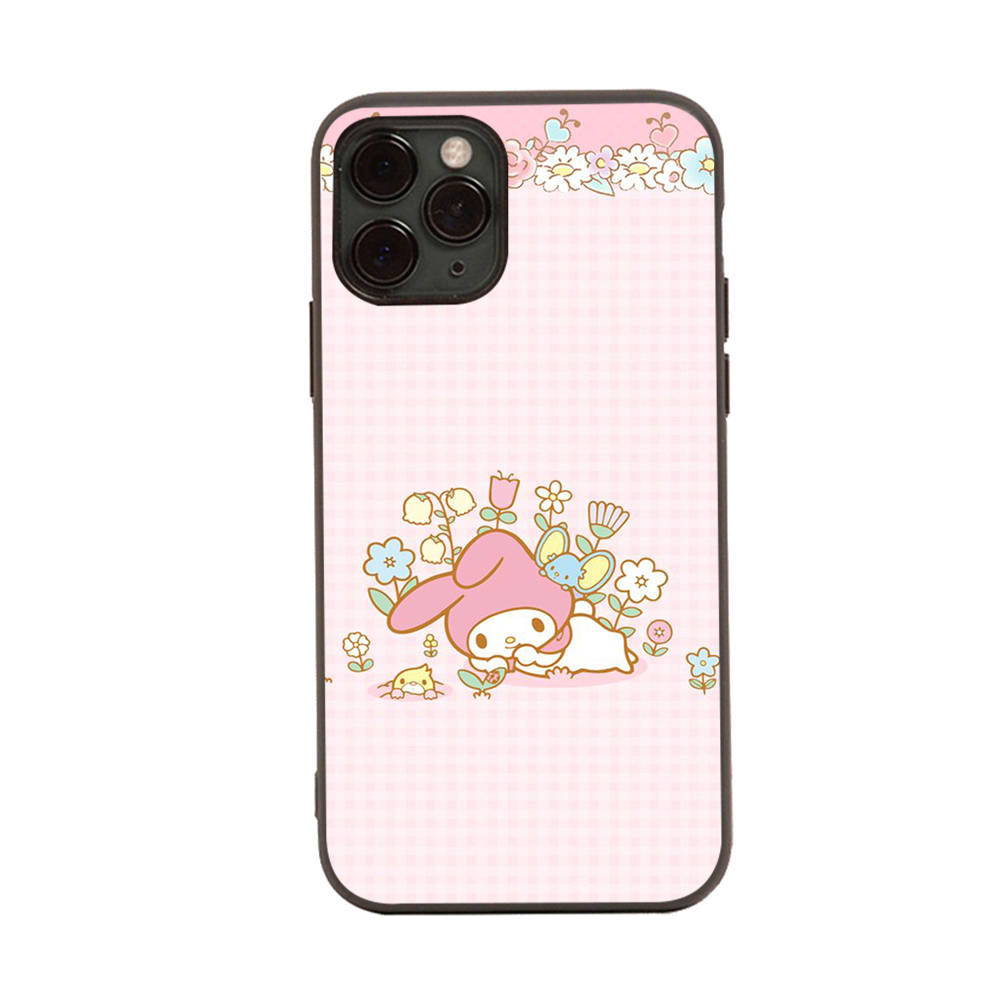 Case for iPhone 16 15 Plus 14 13 12 11 Pro 8 7 6S 6 SE 5S X XR XS Max Realme C30 C33 C31 9I Black Sofe Cover LI27 Cute My Melody