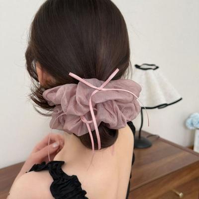 Haargummi Hohe Elastizität Schleifen-Dekor Netz Ballett-Stil Haarseil Keine Beschädigung Rutschfest Leicht Atmungsaktiv Sommer Haaraccessoires