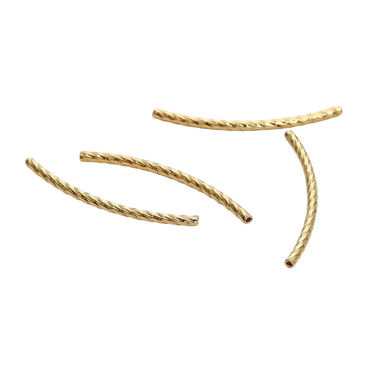 

Медная изогнутая трубка с подвесками для изготовления ювелирных изделий своими руками, аксессуары для рукоделия 1.5x30mm 10pcs