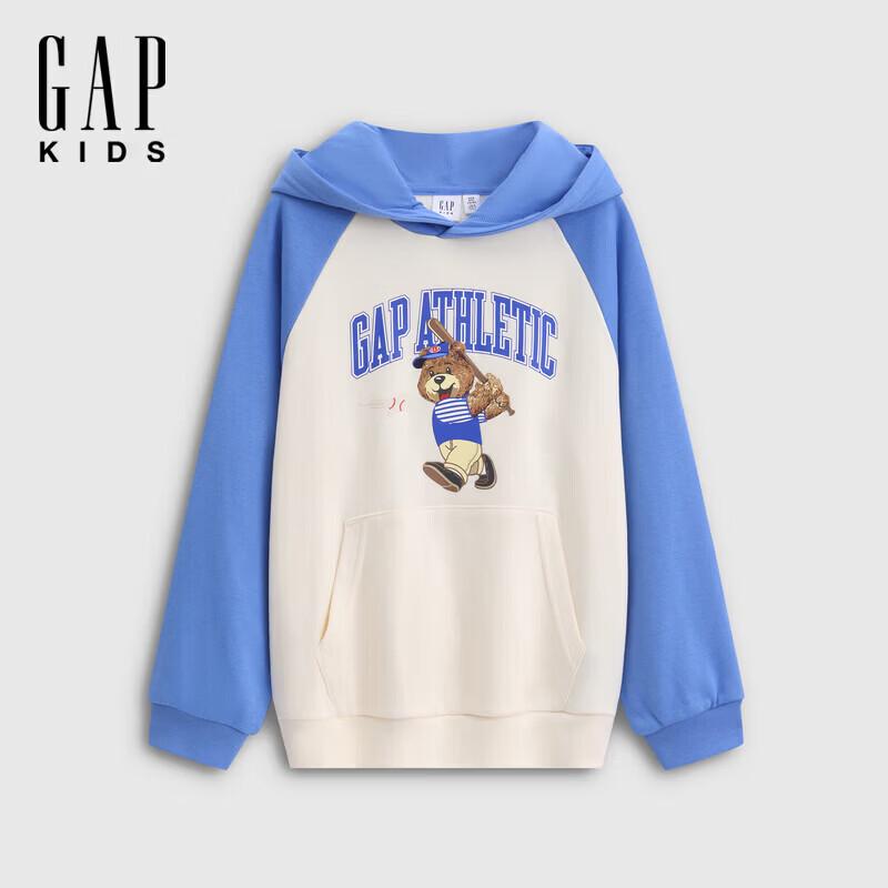 GAP Boy s 2026 Spring Bear Print Hooded Pullover Sweatshirt 110 cm (Ages 4-5)