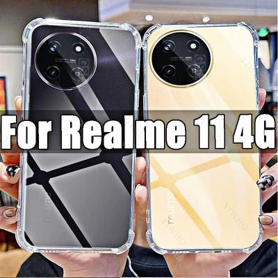 Custodia Morbida Trasparente per Telefono per Realme 11 4G Cover Shell Trasparente HD per Realme11 4g 6.4" pollici Antiurto Anti-Impronta Sicurezza