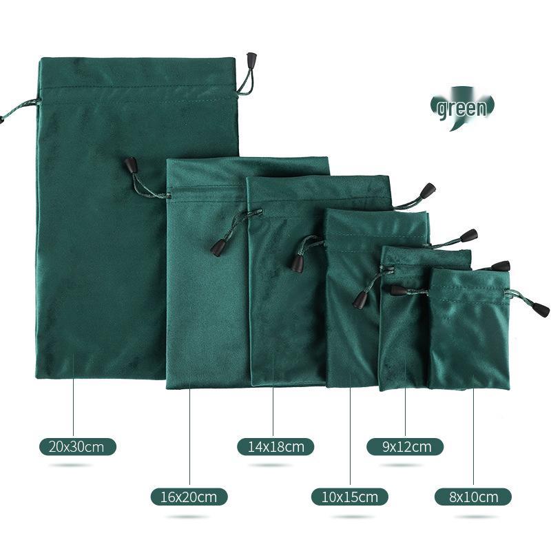 Luxurious Velvet Drawstring Jewelry & Cosmetics Pouch – Dustproof Storage Bag 30x40